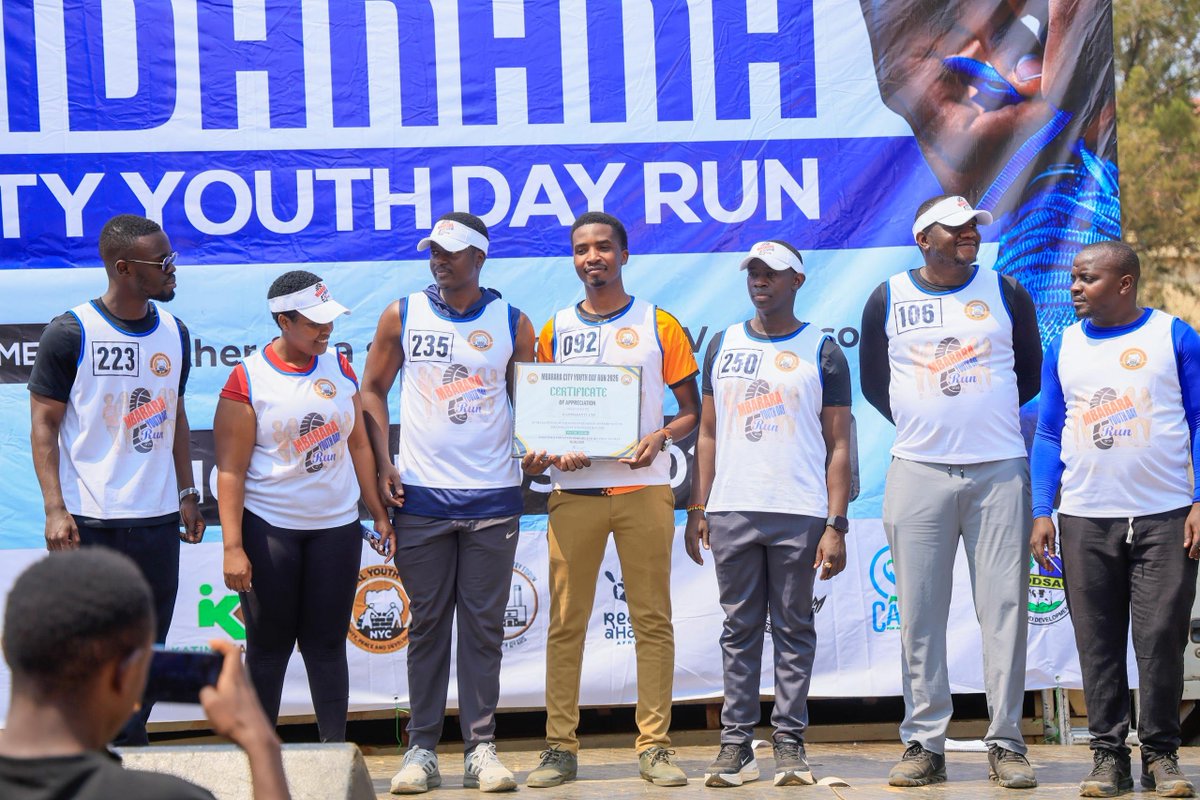 OmunyaRwampara1's tweet photo. What a day!🏃‍♂️
A huge thank you to everyone who showed up for the inaugural Mbarara City Youth Day Run. Your energy, unity and support made it a success.

Together, we ran for Safe Periods &amp; an HIV-Free Society. 🙌🏾
Mbarara, you showed up! ❤️

#MbararaYouthRun2026 https://t.co/tCM99wtHSA