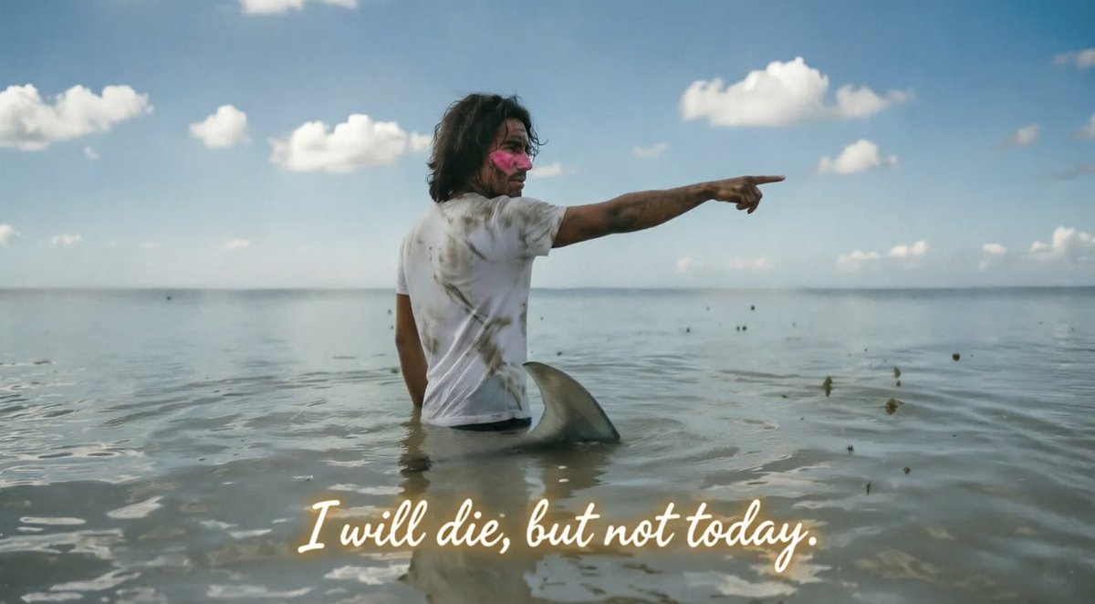 AnsonAnchor's tweet photo. “I will die, but not today.” This was me 30 years ago.

Some seasons leads you to standing in deep water with something circling underneath. 

The pressure is real. The fear is real. The temptation to quit is real.

But quitting is rarely the answer.
Keep showing up.
Keep building.
Keep standing when everything in you wants to go under.

You don’t have to be fearless.
You just have to refuse to go under today.

Not today.