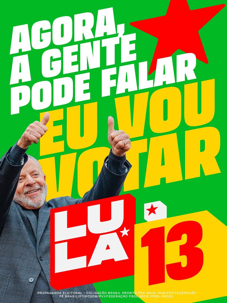 cri77853's tweet photo. CHEGOU A HORA. 

LULA PRESIDENTE 13. https://t.co/62nDAwMVhK