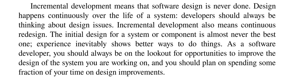 aximox_cc's tweet photo. Initial paragraph from the book : "Philosophy of Software Design". It seems with current agentic coding, everything is done by day one, or expected to have great design from day 1. https://t.co/jCu2gvqpSt