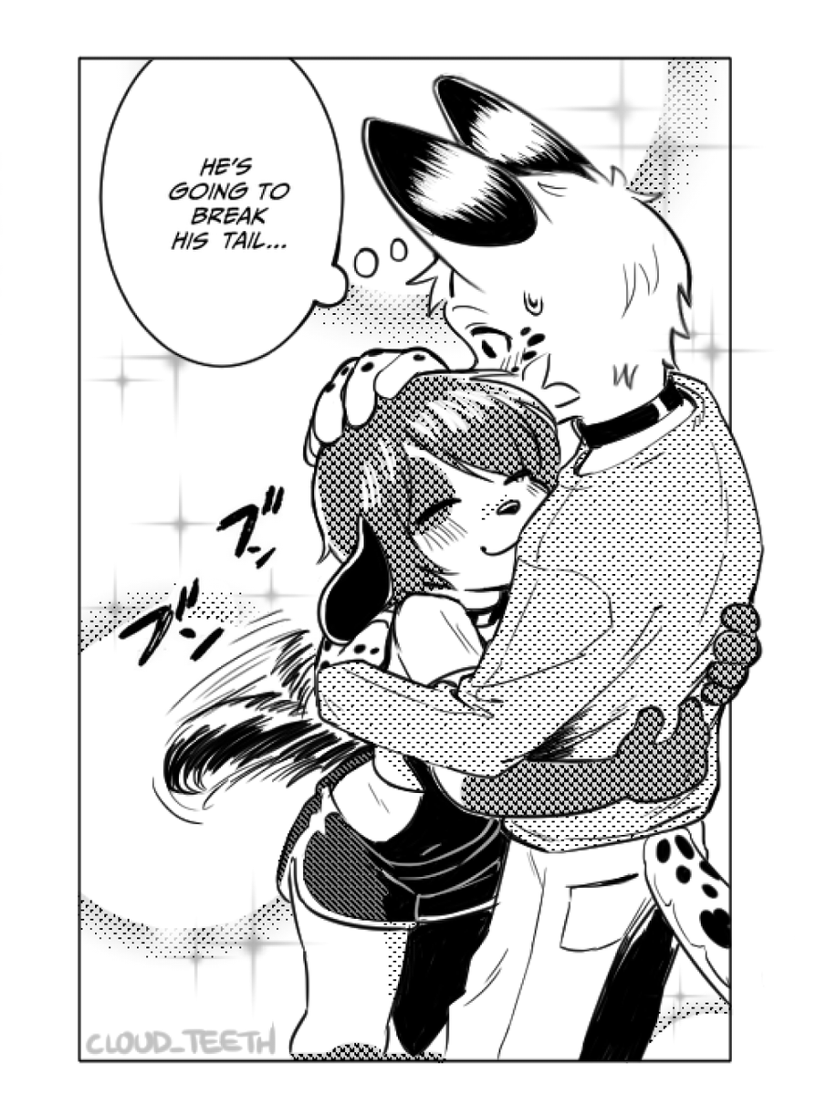 cloud_teeth's tweet photo. another manga panel study with fursonas https://t.co/OyccdJ0V9S