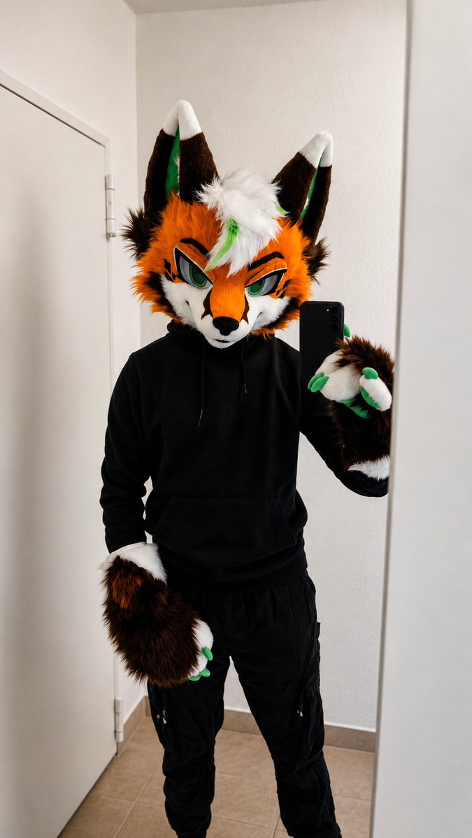 Kex_Fuchs's tweet photo. Any outfit suggestion ? 
Do you like all black ?

#kexFox #furry #fox #cosplay #fursuit https://t.co/awv2bR4DpI