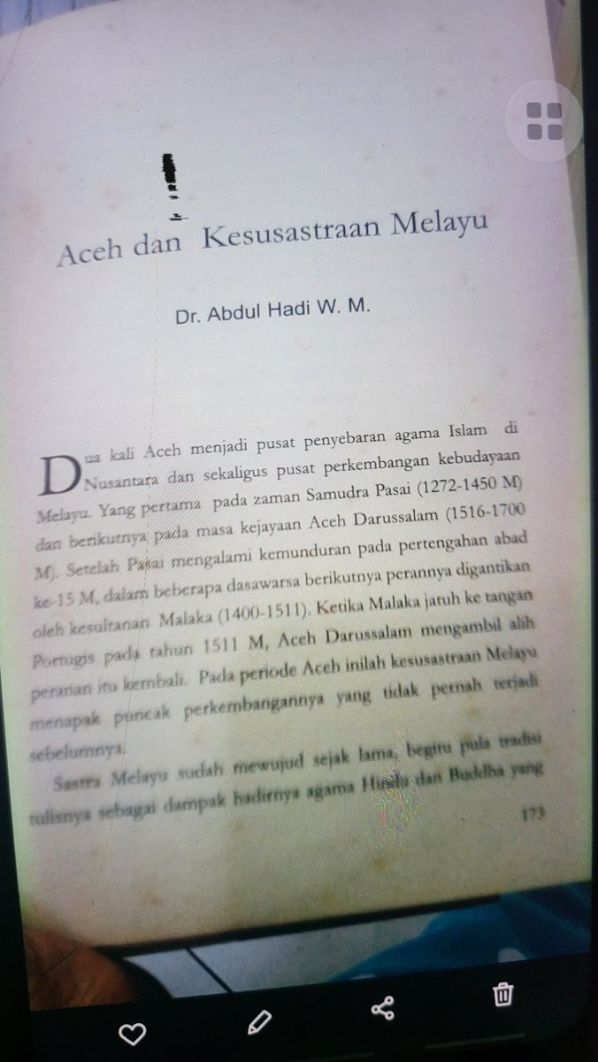 JunaidiSurya4's tweet photo. Dua kali, Aceh jadi pusat penyebaran Islam &amp; Kesusasteraan Melayu di Nusantara; Samudera Pasai (13-14 Masehi) &amp; Aceh Darussalam (16-17 Masehi). Aceh jg menjadi modal utama Republik🇮🇩. Agama Islam &amp; Bahasa Melayu menjadi 2 kunci pemersatu kemerdekaan dari Kolonialisme (Mc Kahin) https://t.co/UdR2kLv4UL