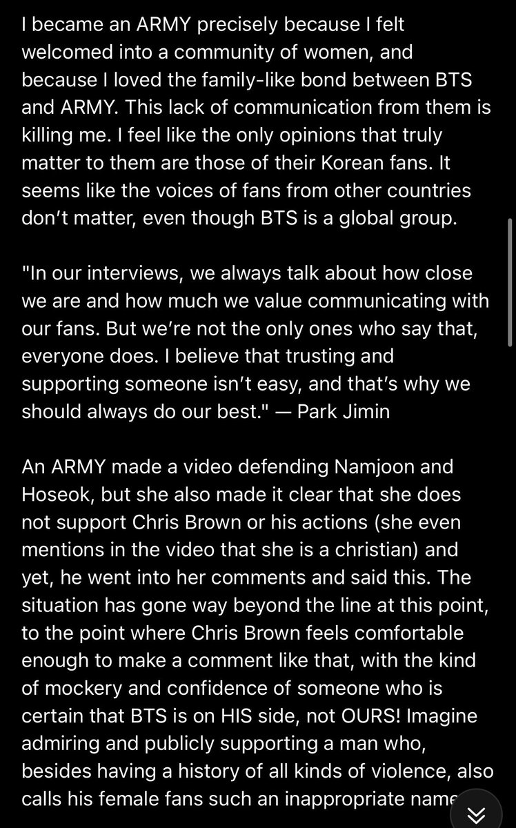 wotd710's tweet photo. This post on weverse explained so good 

#가해자반대ARMY
#폭력반대ARMY
#ChrisBrown반대ARMY
#ARMYsAgainstAbusers
#ARMYsAgainstViolence
#ARMYsAginstChrisBrown https://t.co/vMnVDtQBMN