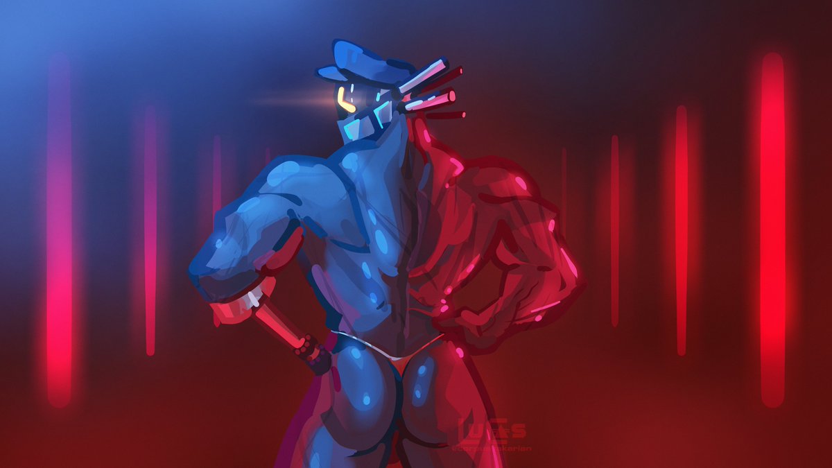 corpusvakarian's tweet photo. I like that Captain dude from Risk of Rain 2... I wanted to do his body justice

It deserves to be magnificient 🫦

#RiskOfRain2 #ror2 https://t.co/ept6zjOhGU