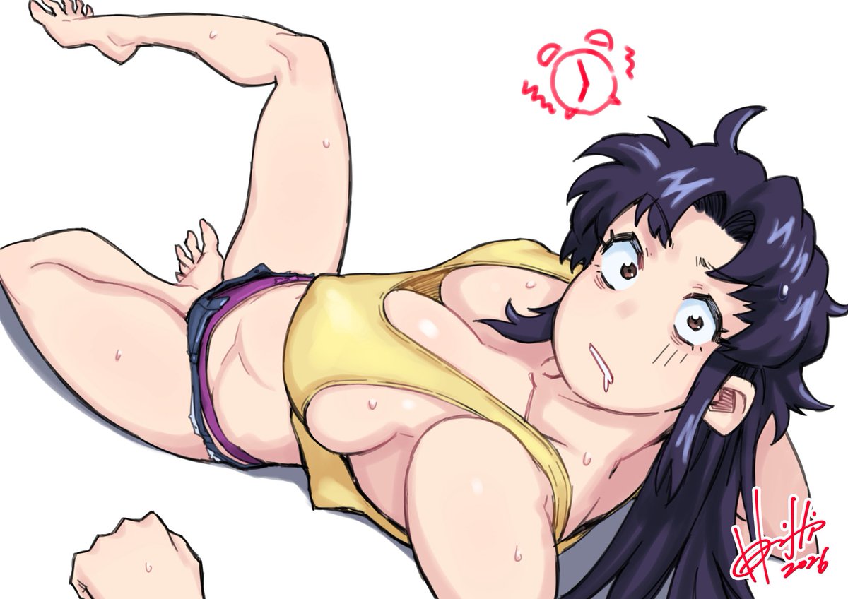 HORISHIN1986's tweet photo. Morning Misato-san⏰😳 https://t.co/x3lotrPzkn