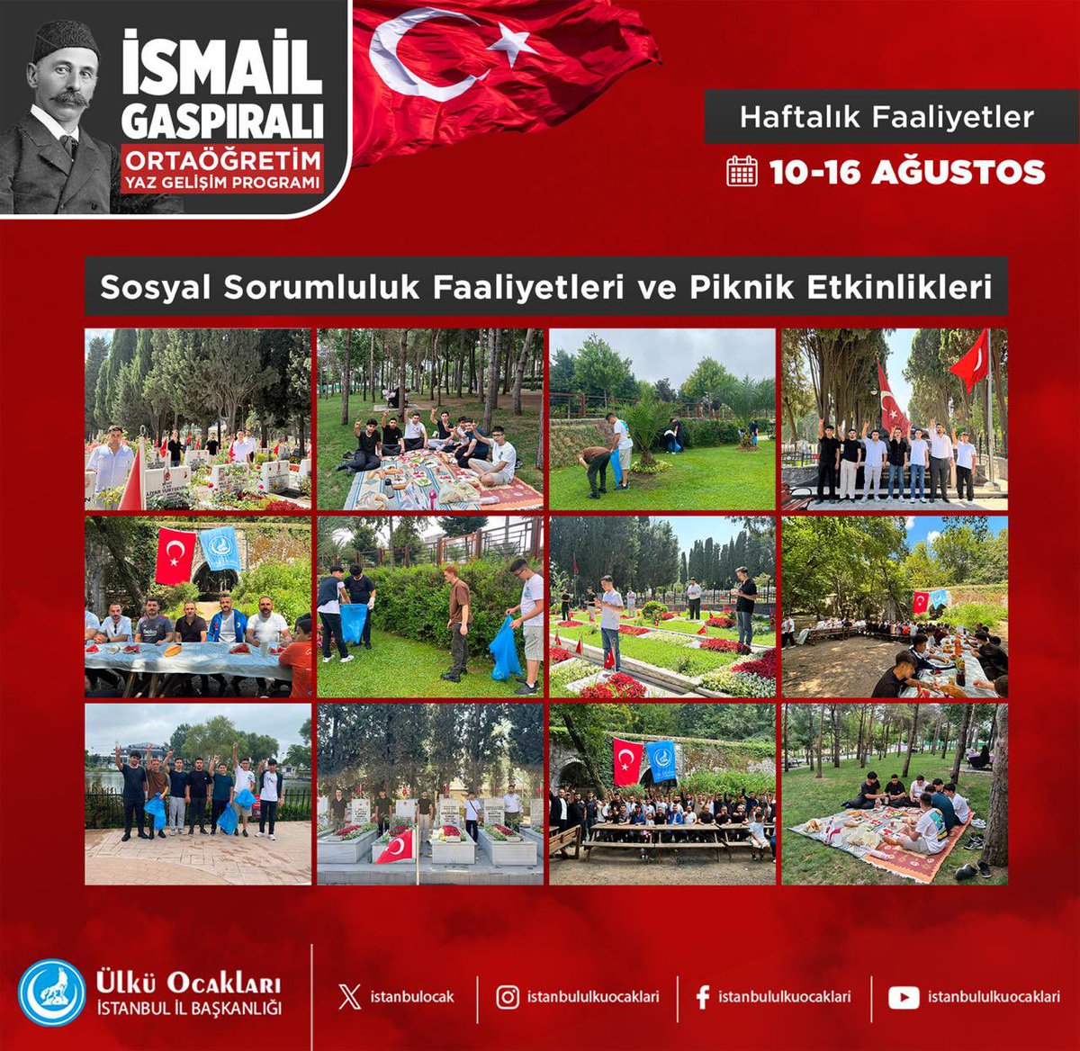 Aalparslandogan's tweet photo. Ülkü Ocakları İstanbul İl Başkanlığı olarak, Ülkü Ocakları Genel Merkezimizin öncülüğünde gerçekleştirdiğimiz “İsmail Gaspıralı Ortaöğretim Yaz Gelişim Programı” Ağustos ayı boyunca tüm hızıyla devam ediyor! ✨

Eğitim-öğretim dönemi öncesinde yaz tatilini verimli geçirmek isteyen tüm ortaöğretimli kardeşlerimizi bekliyoruz. 🇹🇷