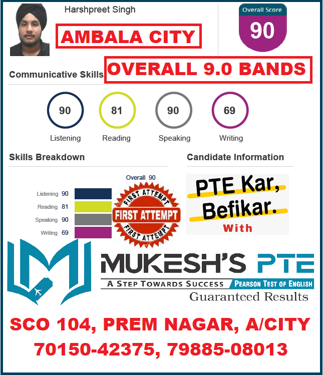 MukeshPte's tweet photo. #bestptecoachinginambala #studyabroad #onlinepteclasses #mukeshpte #mukeshdawar #myPTEstory #ambala #bestpteinharyana #bestpteinstitute #pearson #pte #successstory #PearsonPTE #PTEKarBefikar #PTETest #speaking #reading #visa @pearson @pearsonlanguag https://t.co/3ahTn8RLpY