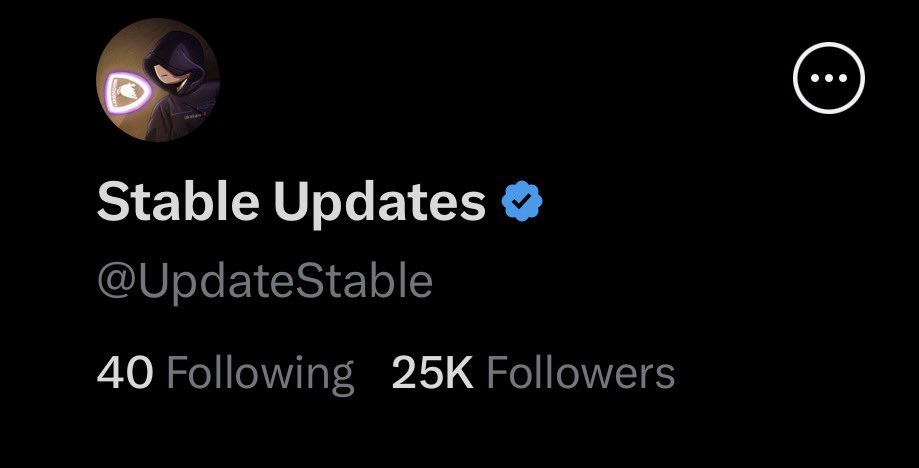 UpdateStable's tweet photo. Thank you Stable for 25,000 Followers 🩵 https://t.co/oq7IHPa3D7