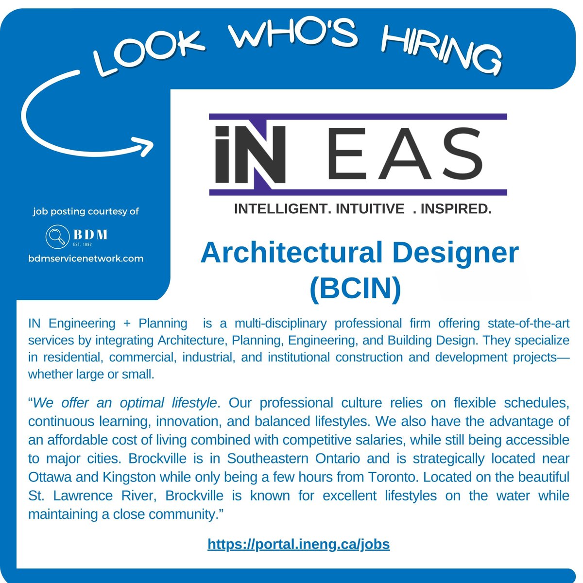 jobsfrombdm's tweet photo. 🍁 #JobAlert 🇨🇦 
Architectural Designer (BCIN) 📐
📍 Brockville, ON 
→ IN Engineering + Planning

📄 For job description and to apply, visit 🔗 https://t.co/7A37S7LEAd 

#OntarioJobs #BrockvilleJobs #ArchitecturalDesigner #BCIN #BuildingDesigner #ArchitecturalDrafting #ArchitectureJobs #PermitDrawings #OntarioBuildingCode #SketchUp #BIM #OpportunityAlert #Hiring #HiringAlert #Jobs #Careers #HiringNow #NowHiring