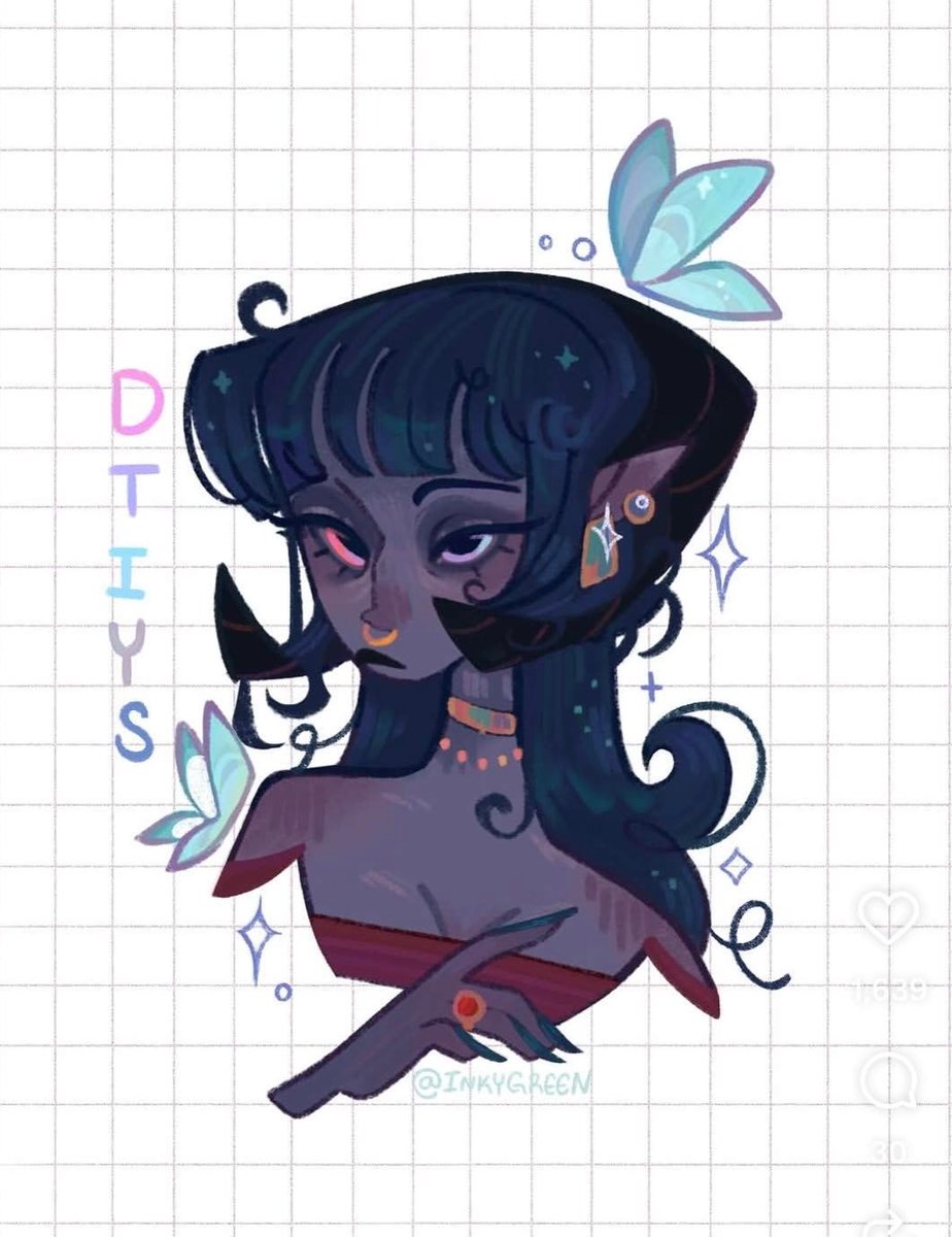 MargitCritzer's tweet photo. Joined another one after ages. It’s been a while since I last did one. Thank you, @inkygreen, for trusting us with your lovely tiefling—I had so much fun drawing her. https://t.co/kpnLEBhU1x