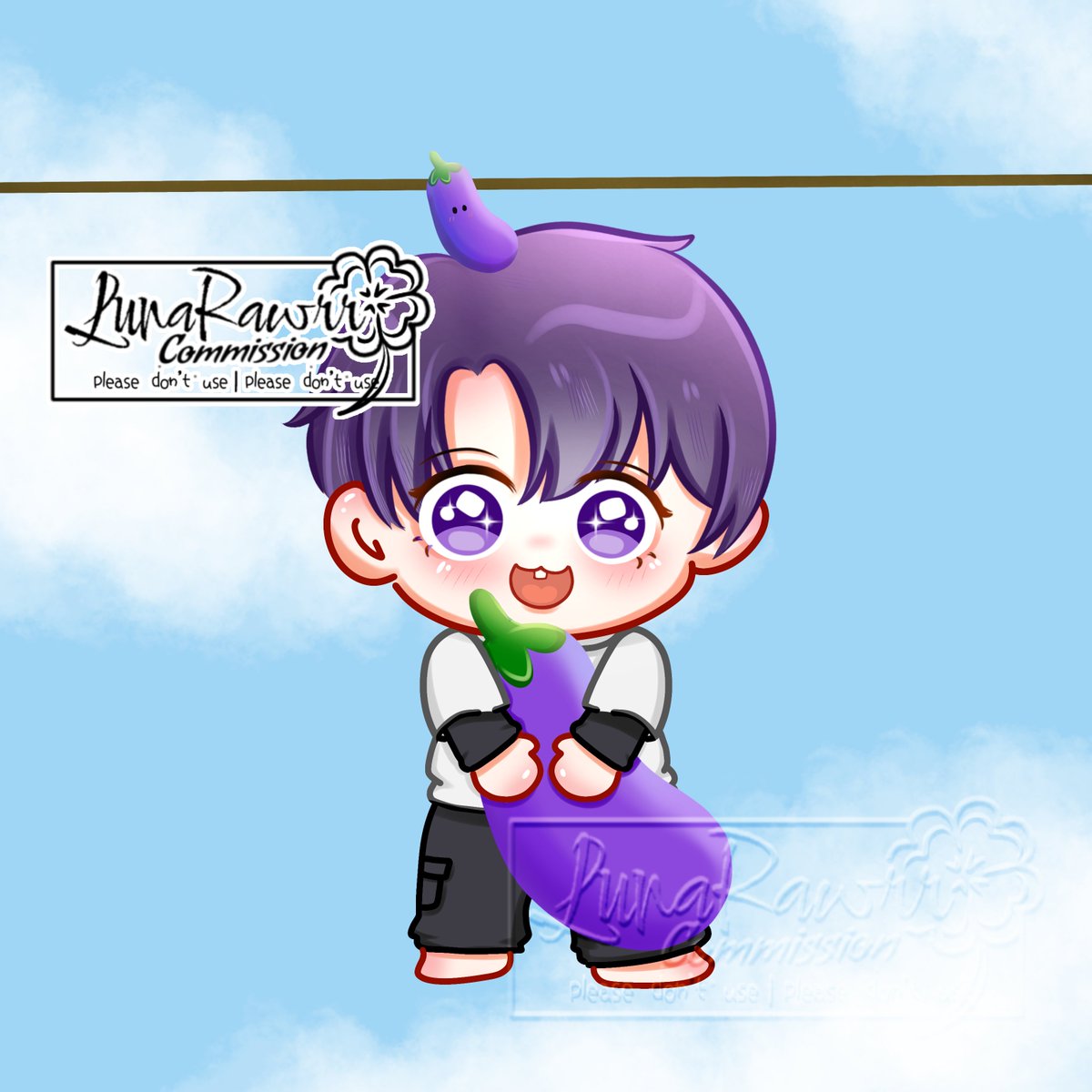 Lunaraawrr's tweet photo. YAHOOO TERONGERS SEKALIAN-!!
Luna ada titipan art lagi nihh. Gdrive dibawah feel free to use yaaa — Dilarang gunain untuk ai, tracing, timpa, dan komersial. Hanya untuk pribadi —  

Commission result for "terongers baik, imut, lucu, dan menggemaskan" 
#artion https://t.co/ldOEr977SX