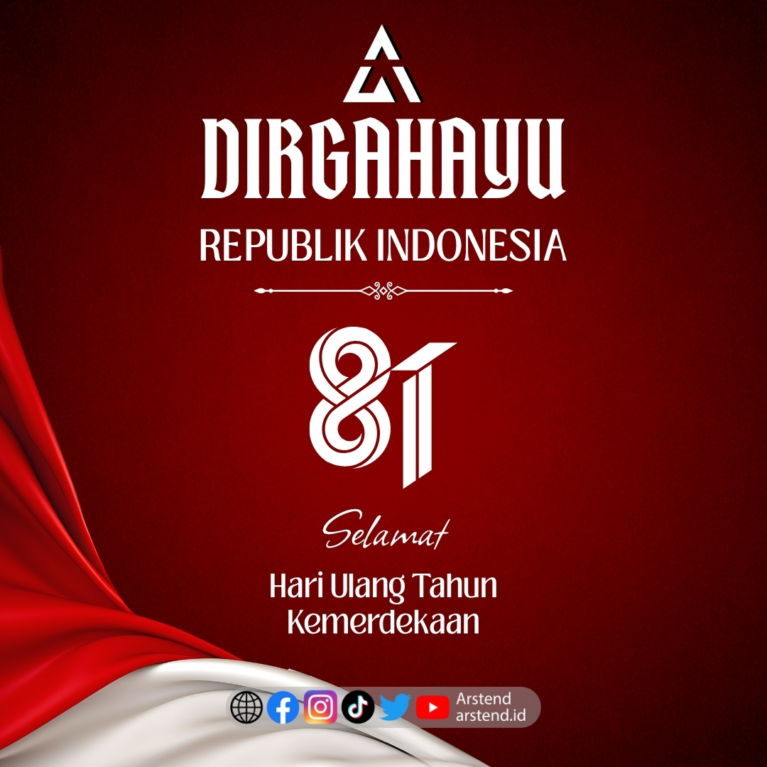 Arstend's tweet photo. Selamat Hari Ulang Tahun (HUT) ke-81 Republik Indonesia
Happy Independence Day 81st Indonesia
Indonesia Berdaulat, Adil, dan Makmur

https://t.co/B590VppZlM

#happyindependenceday #harikemerdekaanindonesia #harikemerdekaanri #hutri81 #selatpanjang https://t.co/EiOSUXFgVf