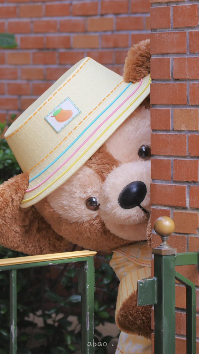 Lina__0929's tweet photo. こそこそ、ちらっ👀🐻

ダッフィー、何してるの〜？😂
#ダッフィーフレンズ https://t.co/z5tshf4723