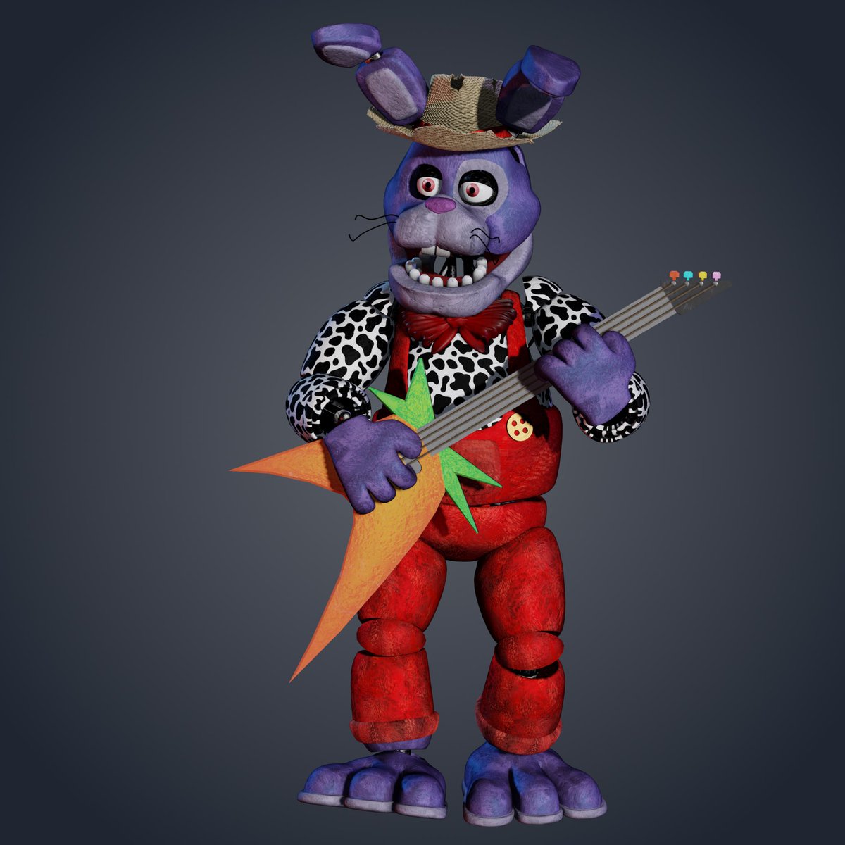 DylanDiaz654503's tweet photo. So I was working on a side project for my friends but I might work the Freddy and Bonnie into my universe, two most likely just Freddy though because Chuck E. Cheese goes through multiple outfits and his gang doesn’t really change and I really like how this Freddy came out https://t.co/PpJJGRuKjZ