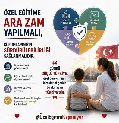 haticekaya0331's tweet photo. Binlerce eğitim çalışanı, özel gereksinimli bireylerin hayatına dokunmak için emek veriyor. Emeğin devamı için sürdürülebilir bir sistem şarttır.
#ÖzelEğitimKapanıyor
@RTErdogan @cbsbb @HMBakanligi @memetsimsek @tcmeb @Yusuf__Tekin @tcbestepe @iletisim @EmineErdogan https://t.co/0YgfwlFccJ