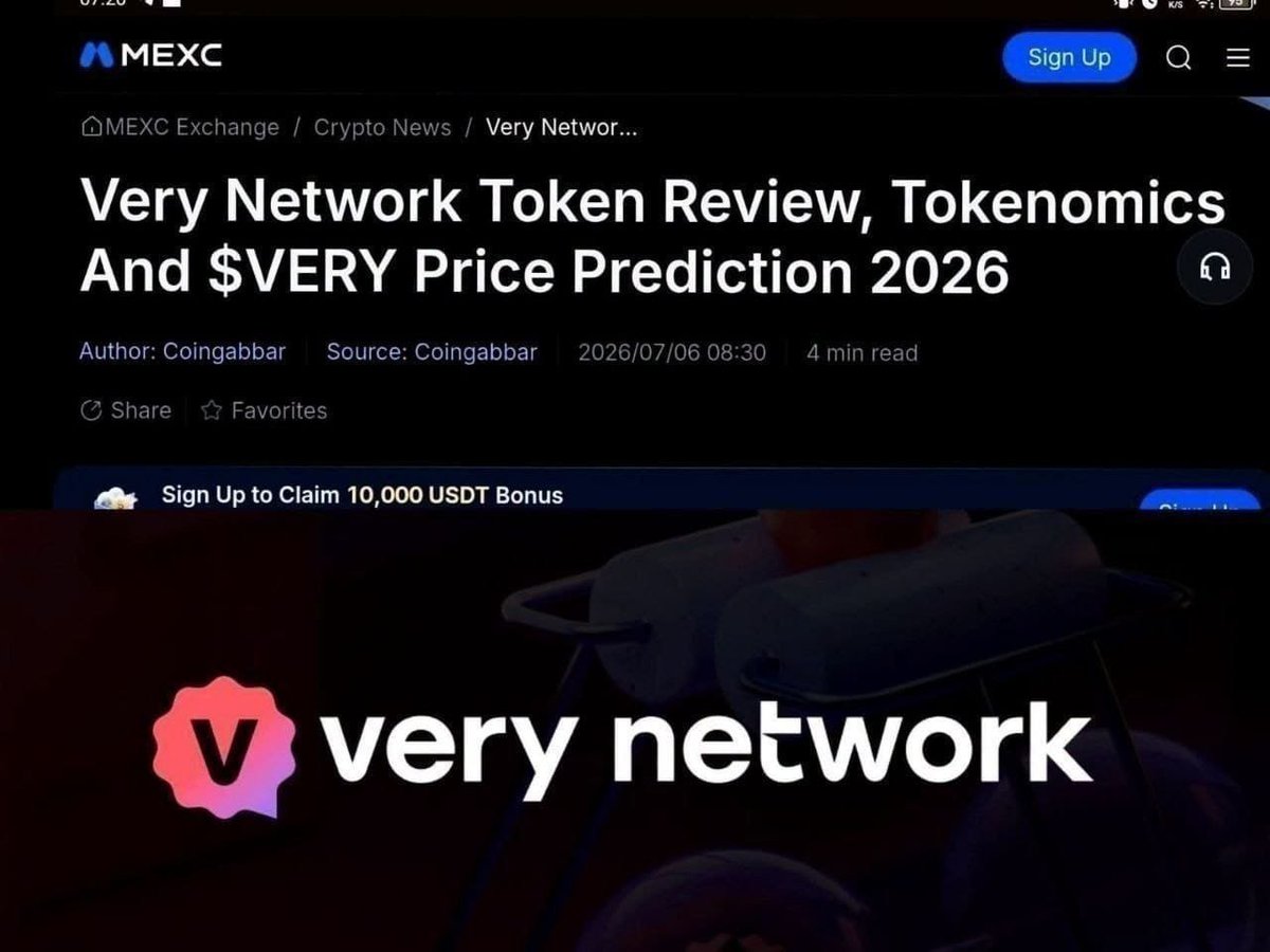 MeerAli227205's tweet photo. $VERY is getting coverage on MEXC now 🚀
More Big Exchange's Are Coming Soon
Tokenomics reviewed. 
2026 Price Prediction out. 
Link👇
https://t.co/7Zb9HDVA2p

You can feel it... something big is coming to VERY NETWORK.

Who’s holding? 👇
#VERY #Crypto #Web3 #BullMarket #MEXC https://t.co/VD61SO6D5u