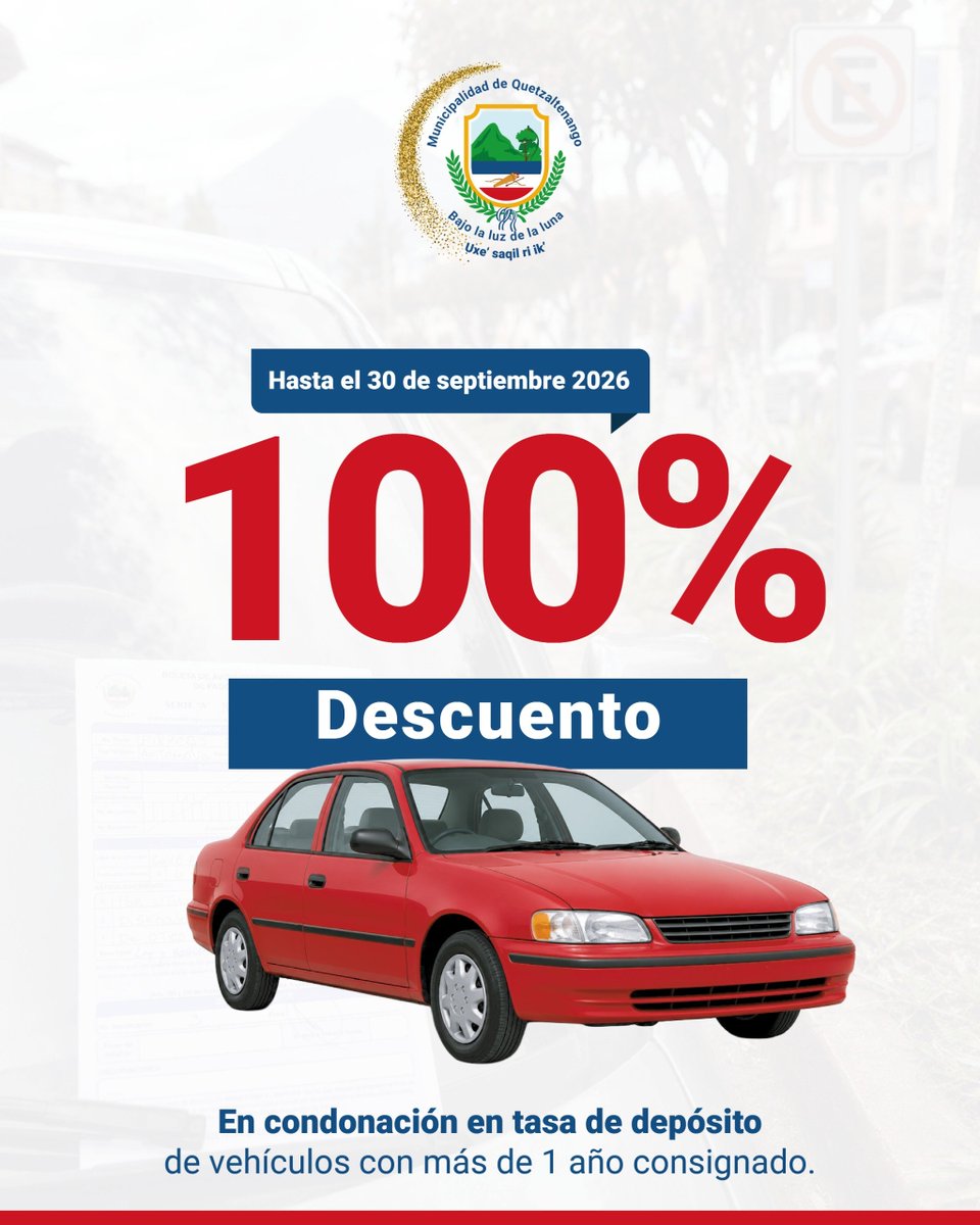 PMTQ_MuniXela's tweet photo. 🚨 ¡Aprovecha los descuentos y beneficios en multas de tránsito!
Regulariza tu situación y aprovecha los beneficios vigentes:
Más información: 3054-8795 y 7888-5200, ext. 1701. #TransitoXela #MuniXela #EstamosTrabajando https://t.co/3AuXdgxPKQ
