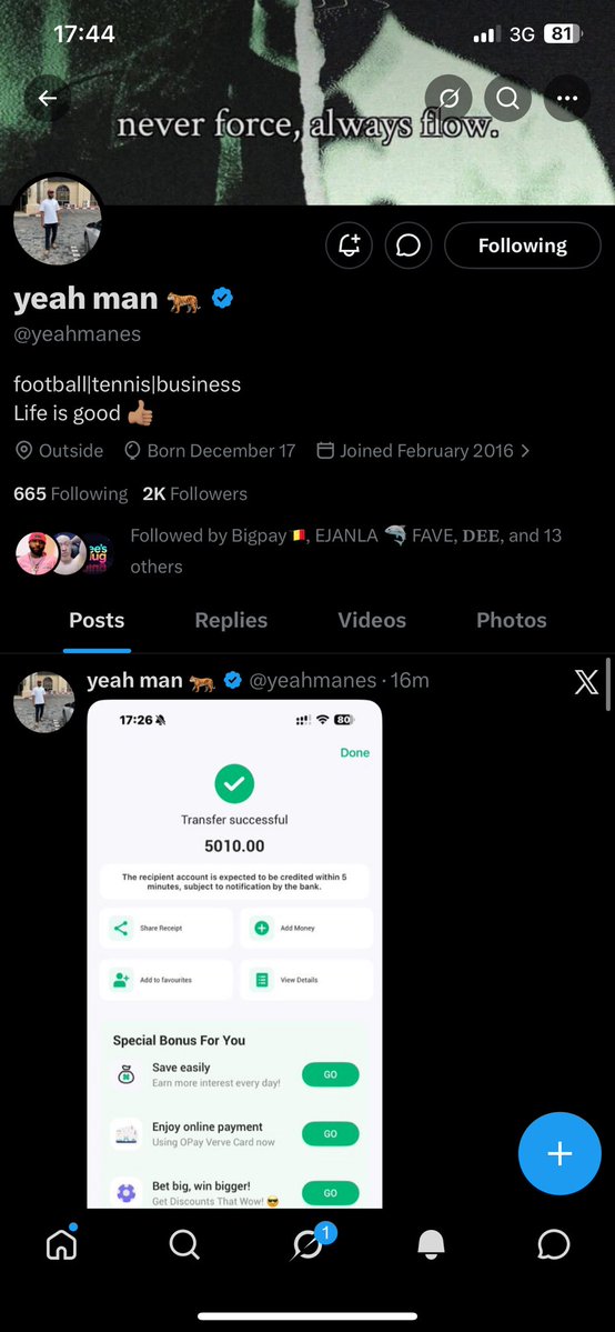 Addeylove1's tweet photo. @ifyyyy11 @yeahmanes Done ✅ 
7016947350
OPay
Thank you 🙏 @ifyyyy11 i appreciate 

@christiana64490 
@jadewale900 
@BasitMukaila1 
@Moorerealf66083 
@Addeylove1 please follow https://t.co/LBztx6KQ9Z