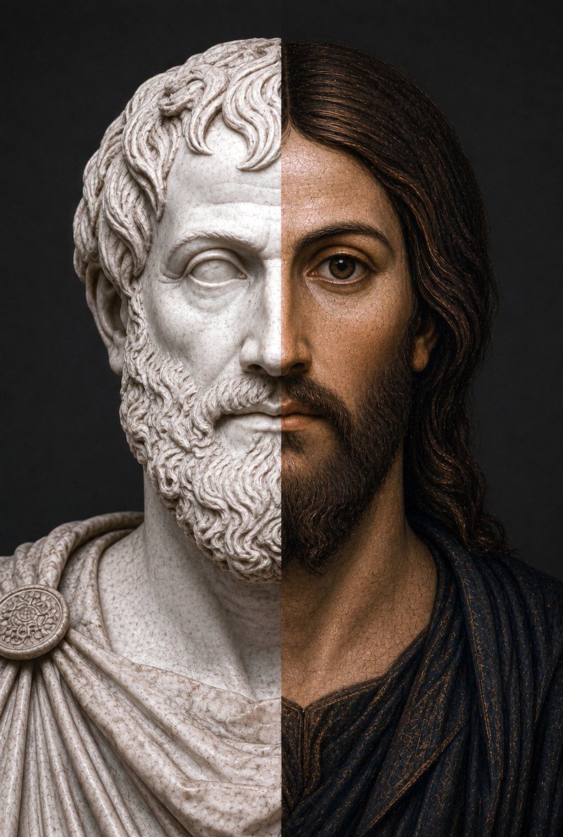 Romans8Shaman's tweet photo. Universal Common Descent and Transmutation of Species are scientific developments with ancient precedent that philosophically function as natural extensions of a monotheistic worldview which insists upon the uniformity of nature. Monotheism and unity of substance are intuitive concepts that’ve always existed. Polytheism doesn’t lend itself to such uniformity. It is only the high-quality, monotheistic-leaning pagans like the Greeks and Romans who entertained or developed similar ideas in any meaningful way. Our worldview drives us in this direction. Even if belief in uniformity of nature and/or scientific inquiry are present, a fundamentally pagan worldview* doesn’t drive toward either.

*Total rejection of a supreme being and/or creature-Creator distinction.