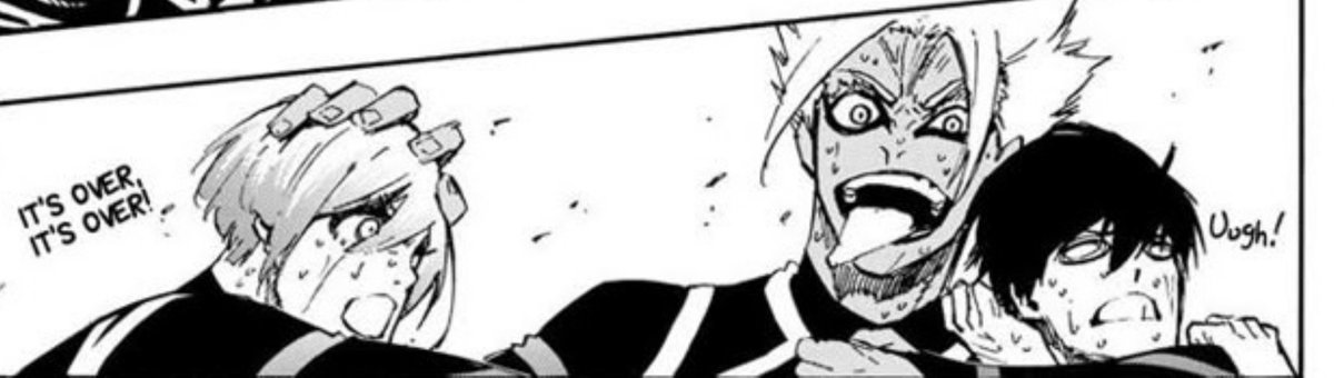 ranzeroll's tweet photo. shidou is just a girl dad look at the difference in his grip on hiori and isagi https://t.co/pUbMiCwazP