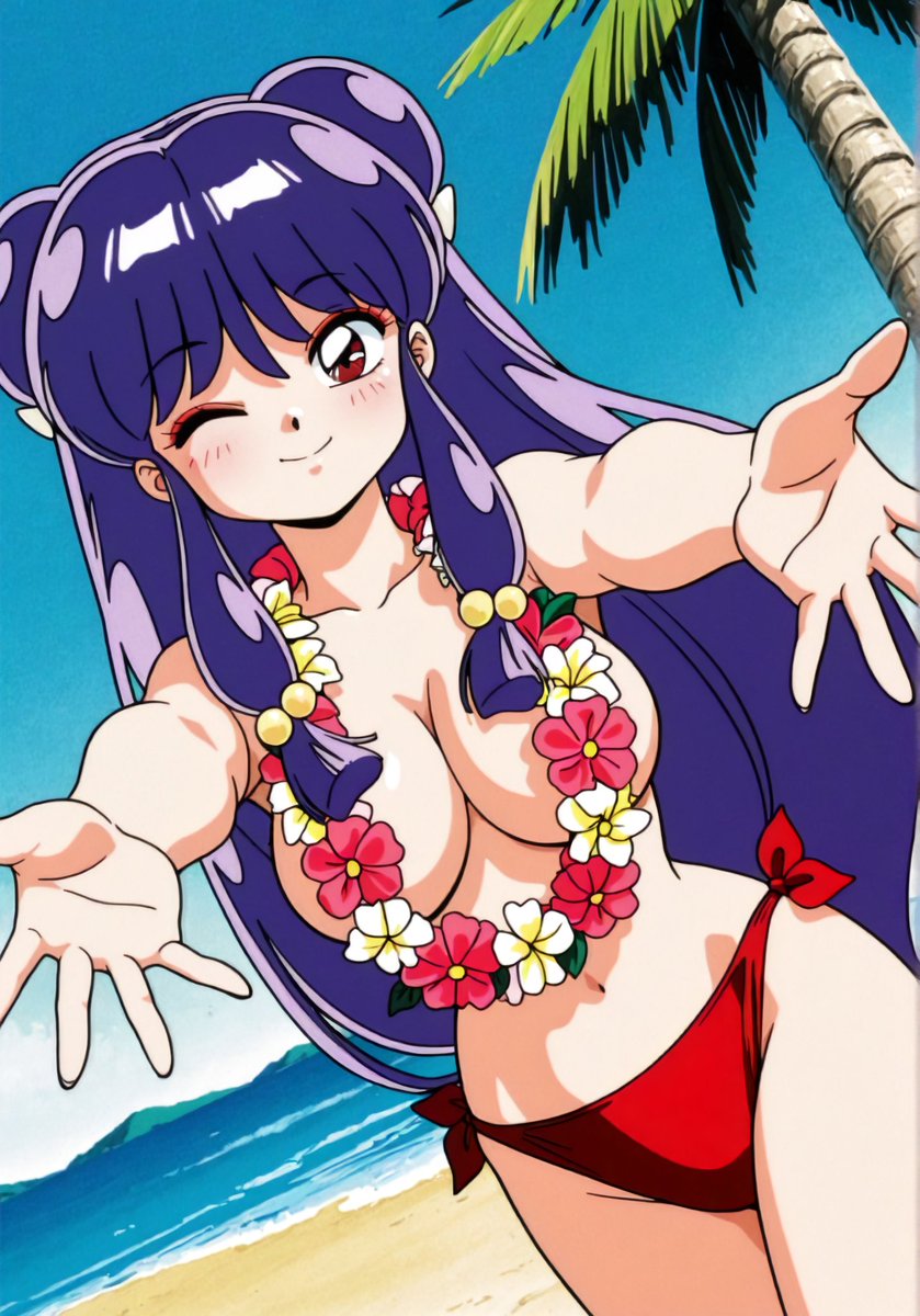mongerretro's tweet photo. Shampoo (Ranma 1/2) wanting a hug at the beach! https://t.co/Rl26c2IJDF