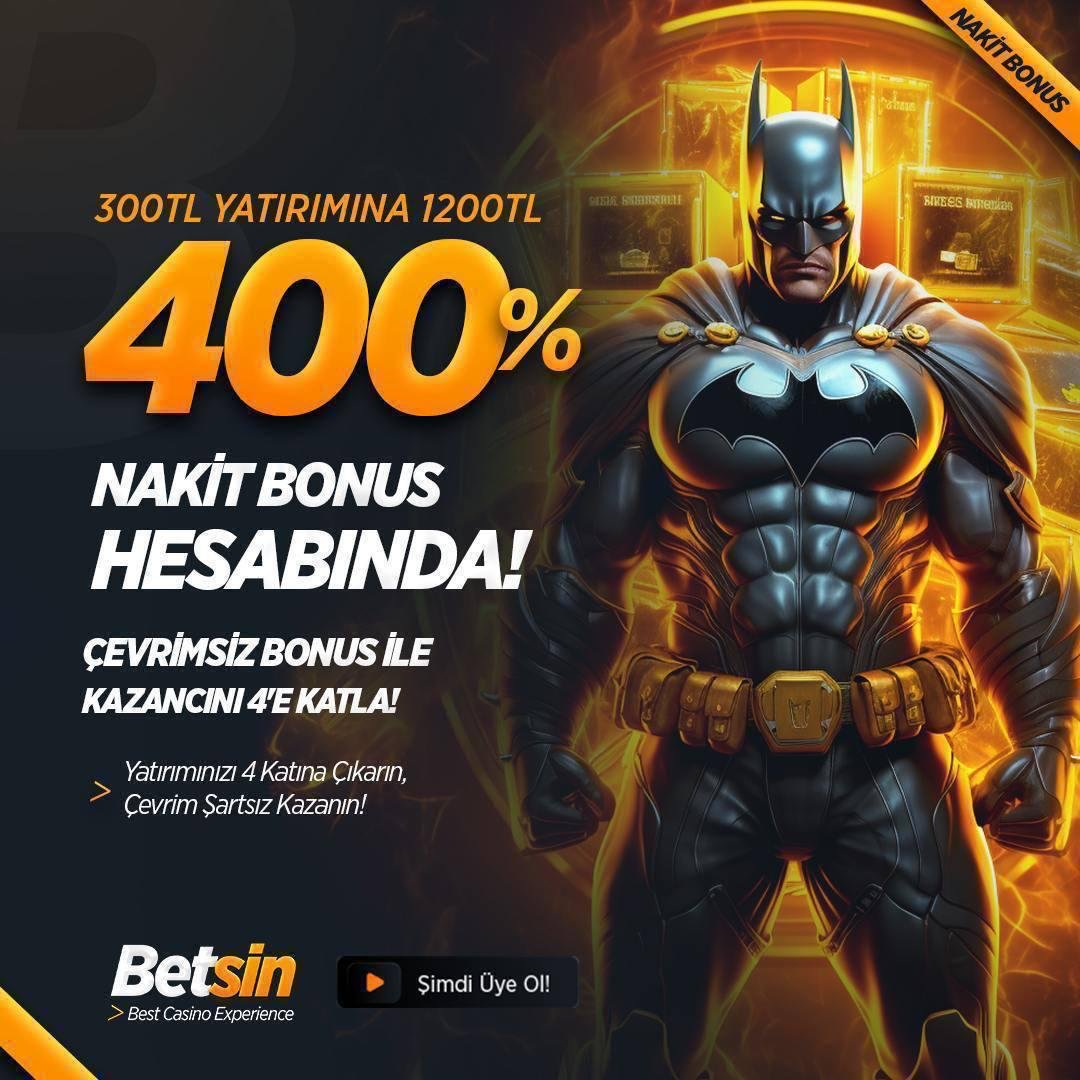 SinResmi's tweet photo. 💥 Dev fırsat Betsin’de!

💸 %400 Nakit Bonus ile avantaj seni bekliyor.

✅ Çevrimsiz bonus fırsatıyla avantajı değerlendir.

🚀 Şimdi yatırım yap, fırsatı kaçırma!

✅ Güncel Giriş : https://t.co/EXQTOBrmZq

#betsin #bonus #slot #freespin https://t.co/ldlfG6utNo