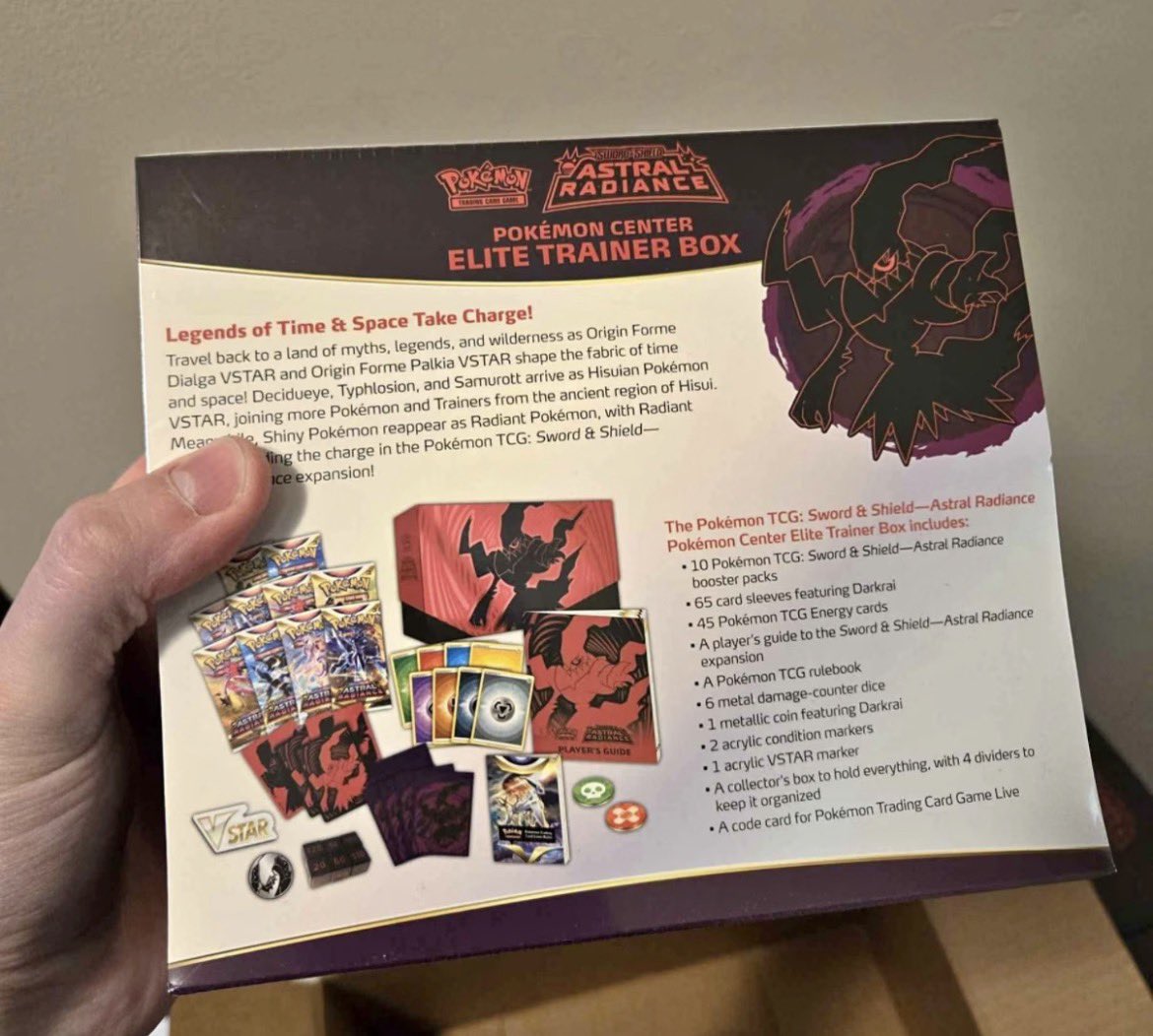 vtheory75's tweet photo. 🚨 STOCK ALERT 🚨

Astral Radiance Pokémon Center ETB

Brand new &amp; sealed 📦

📩 DM for pricing &amp; availability
🌎 Worldwide shipping

#PokemonTCG #AstralRadiance https://t.co/tsSI842I8b