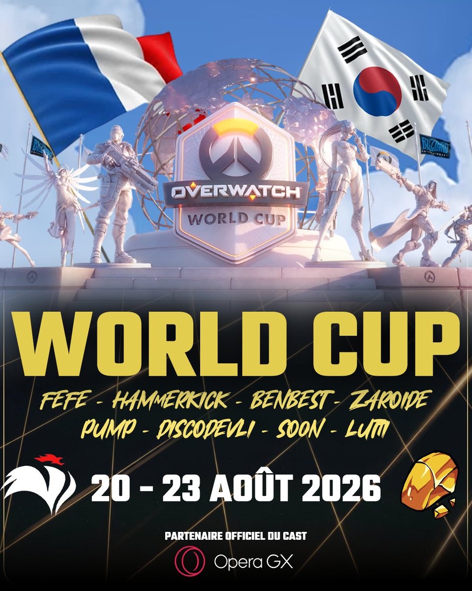 TeamPepsMAX's tweet photo. La World Cup Overwatch reprend Jeudi  🇫🇷🇰🇷 !

Pour l'occasion, on réunit le Crew en direct du Plateau Peps pour suivre nos joueurs en Corée, et commenter la compétition 🥳   

RDV ce Jeudi à 5H sur TTV/FEFEGG pour du beau jeu, des drops, et des Bundles Peps à gagner 👀 https://t.co/NdBXs21dAp