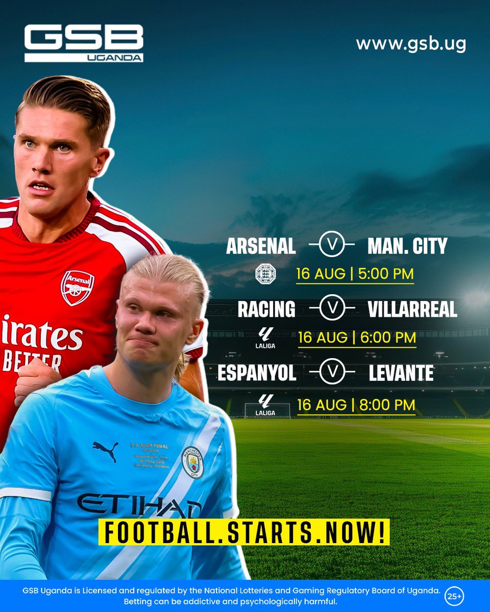 TheosBarham11's tweet photo. Premier League champions Arsenal face FA Cup winners Manchester City today in the 2026 FA Community Shield at Wembley!

Can Arsenal give us the vibes and money today?
Click https://t.co/Z6kKMweE28 to Play Now @GSB_Uganda #Theos https://t.co/rzMfOfixTq