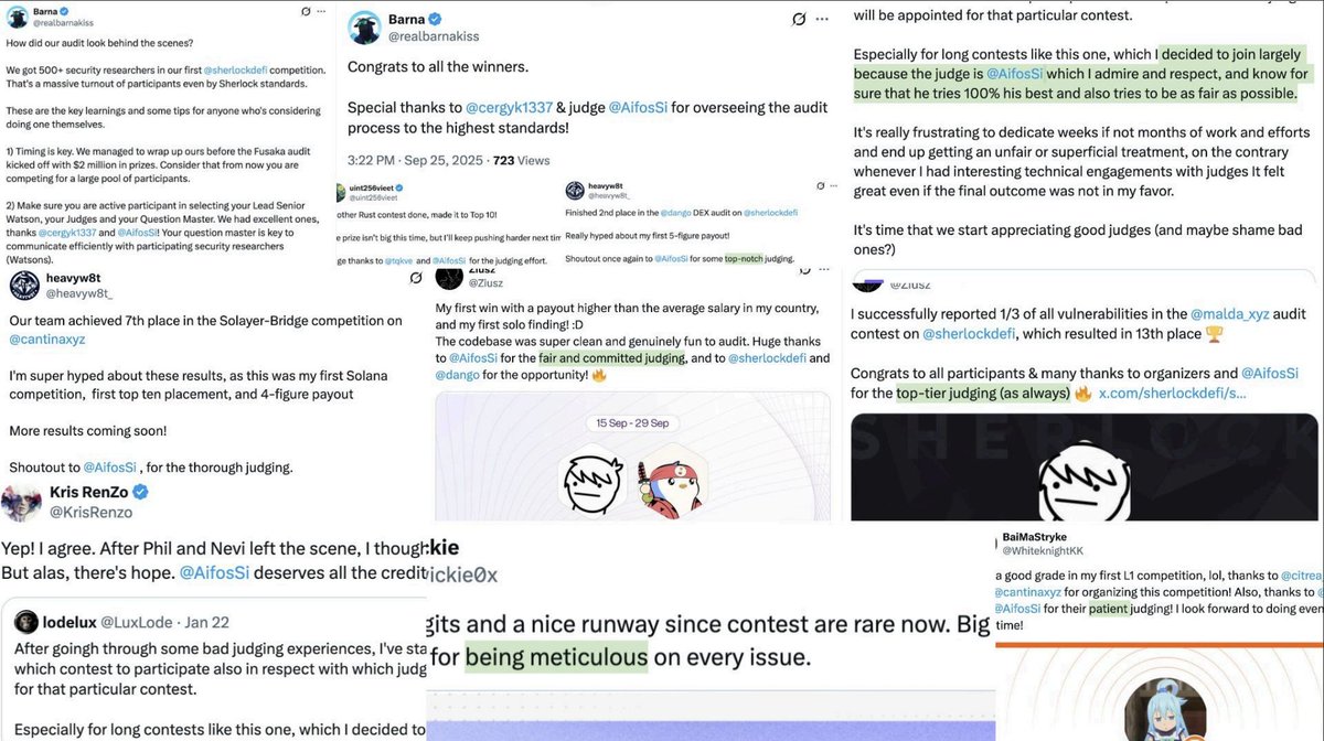 Testimonials from fellow SRs and also a protocol team!