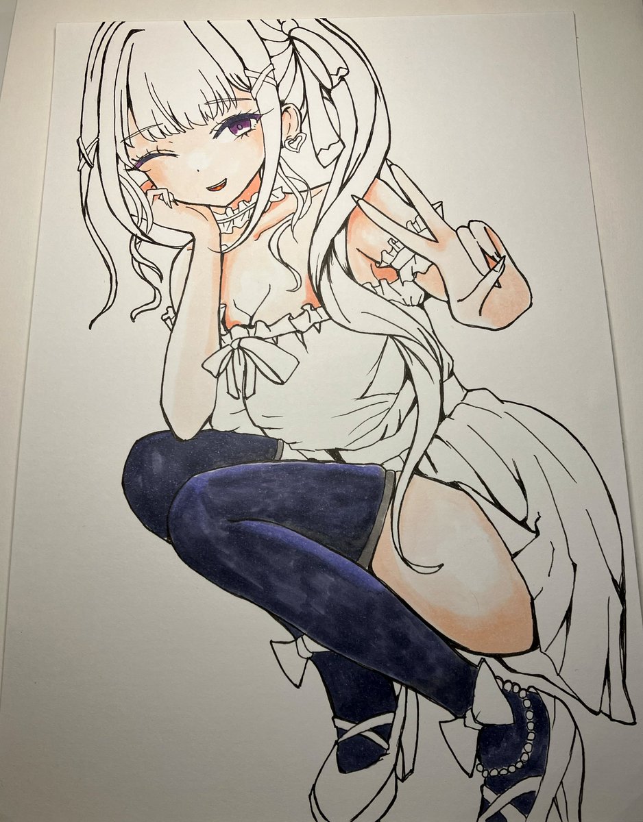 funny_french's tweet photo. 製作中✌️
#イラスト
#アナログ原画 https://t.co/3JaInvuJQE