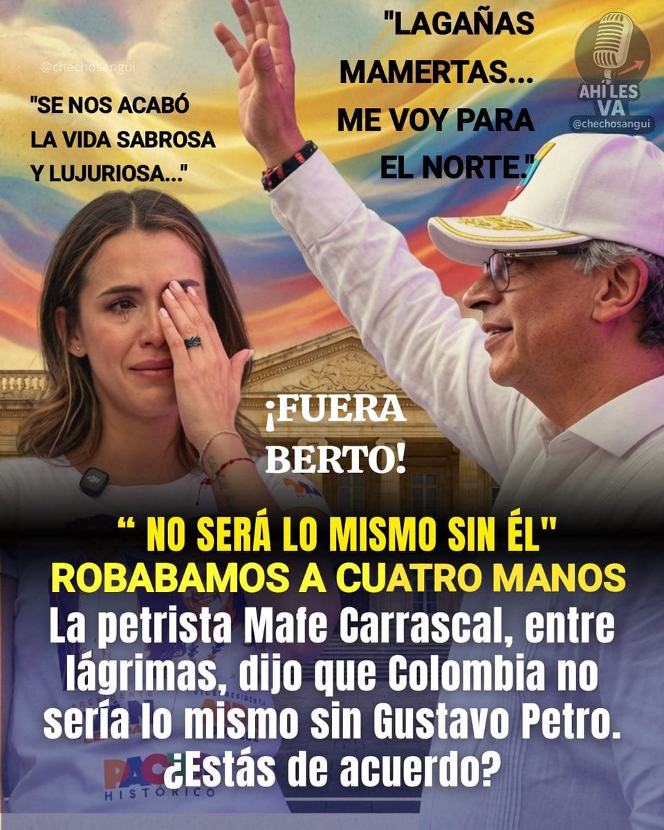 PROYECTOPECC's tweet photo. @EFEnoticias Colombia se Pregunta:
¿El #Ahijado de #Berto el #Desobediente...
Ya #Programó a sus Amigues Guerrilleros, para Colaborar?
🤔 👀 🇨🇴
"No. Los Nuevos #PetroUribistas, están Haciendo Reuniones para #Conspirar."
🫰
@EFEnoticias
@nytimes @washingtonpost @CNNEE @el_pais @latimes @ft https://t.co/bHY57B1Rbz