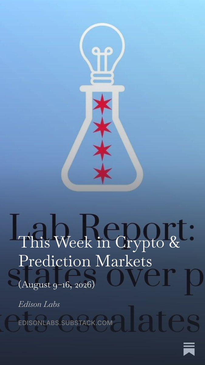 Edison_Labs's tweet photo. This Week in Crypto &amp; Prediction Markets  https://t.co/MSf2lVAdnD https://t.co/7qf5ITgoBW