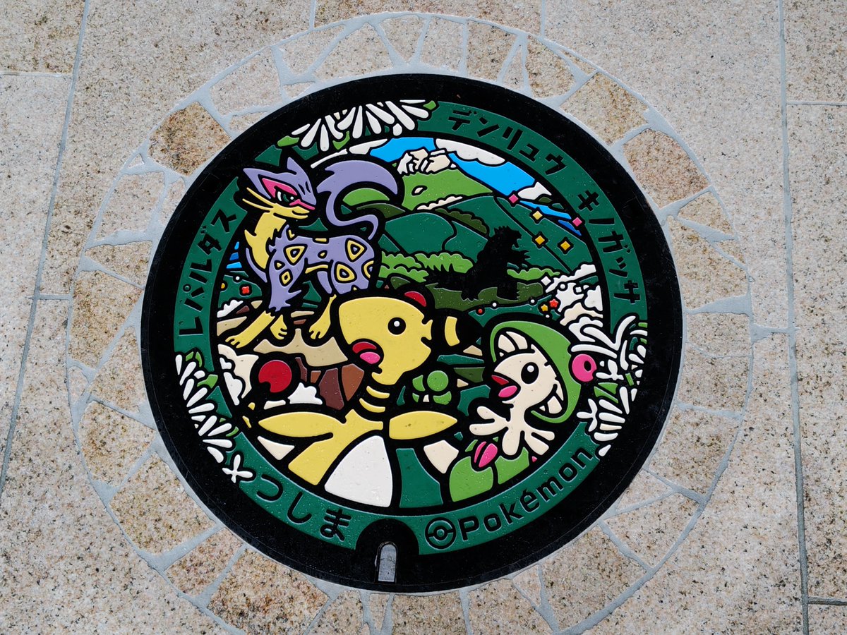 tsumugi025's tweet photo. ポケモンマンホールあった https://t.co/Hoc11wefku