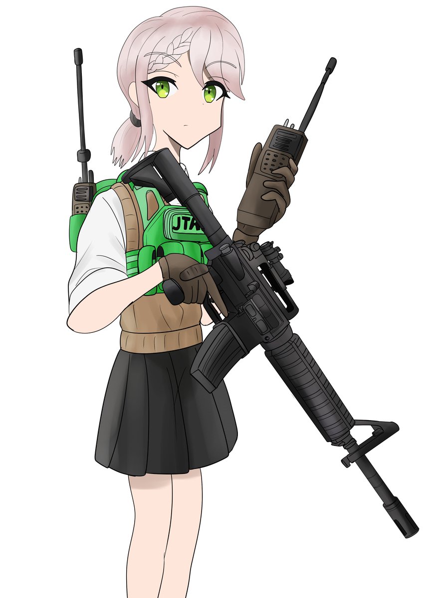 銃を持った女の子を描きまくっています #お盆休みはフォロワーさんが