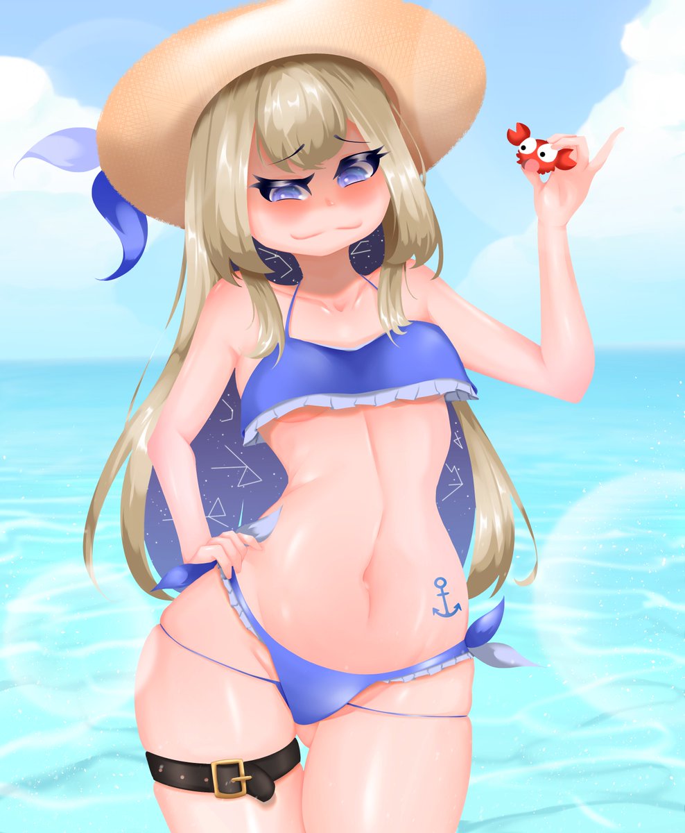 sznopik's tweet photo. Summer kuki~ 
#shiillustration https://t.co/N6gxdZ4b8Z