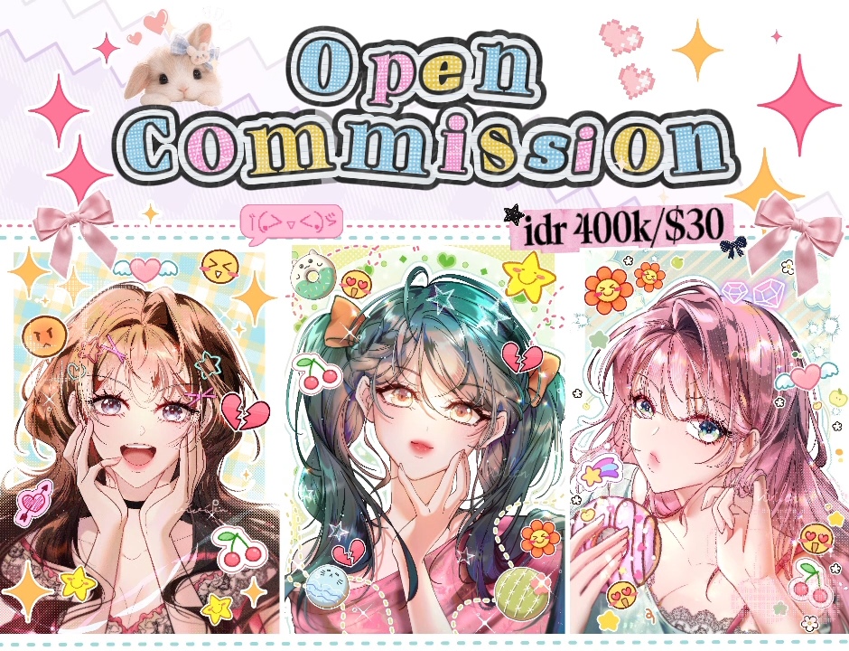bnnyrush's tweet photo. 🩷[COMMISSION OPEN]🩷
#WTS Aku open list  untuk comms sperti ini, full color. PRICE(both style): idr 400k/$30  (HEADSH0T/BUST UP ONLY) 
🩷 I truly appreciate every share 🩷
#opencommission #Vgencommission #Commission https://t.co/JlRoZ3jb9J