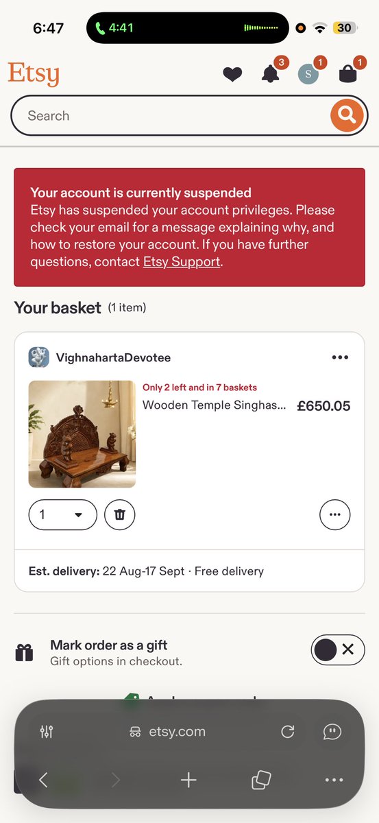 NeurologyGuy's tweet photo. @Etsy Kindly address my grievance at the earliest. You have closed my account without refunding my 671.59 GBP still with yourselves. This is daylight robbery. Kindly refund my money back to my account asap. https://t.co/TiPgDT1v5F
