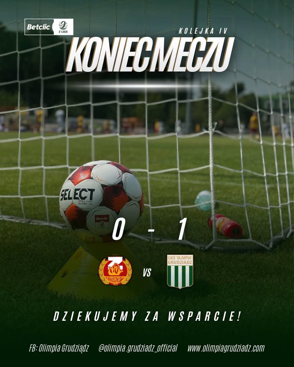 GKSOlimpia's tweet photo. Wygrywamy w Pruszkowie! Zdobywamy pierwsze 3 punkty w tym sezonie 💪🏽 https://t.co/Azowao4yIp