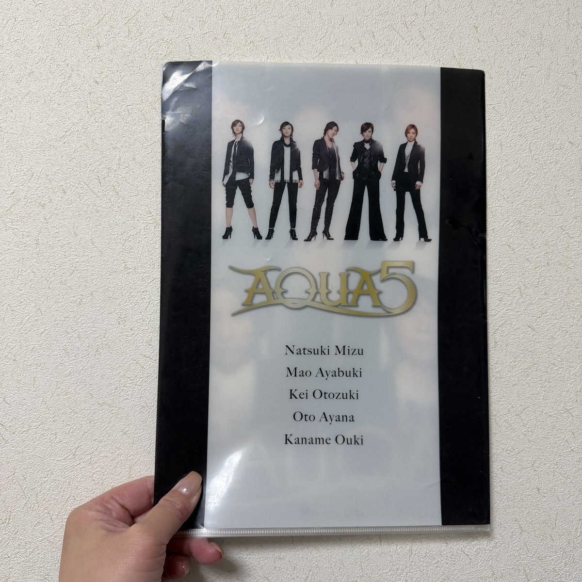 R01_H08's tweet photo. るおりあｻﾝのインタビューのAQUA5のエピがもう同感すぎて、
部屋探したら、私も小学生の時好きやったAQUA5さんのクリアファイル出てきましたわ🫶🏻🫶🏻

熱く語れる自信あります。🔥🔥

私は、彩吹真央さんが大好きでした🫶🏻
 #AQUA5 https://t.co/CE8eC23V7y