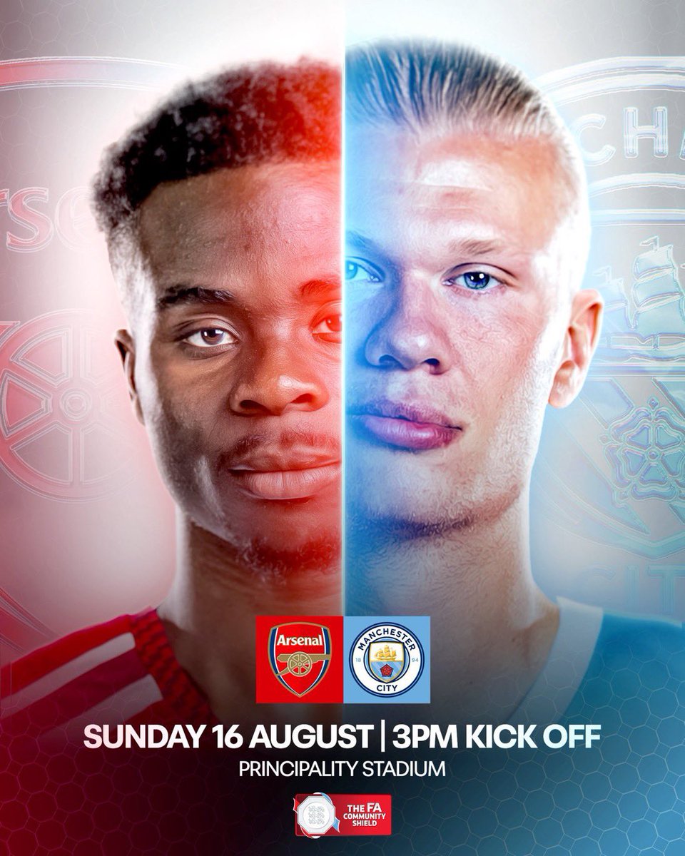 DuelbitsSports's tweet photo. Everything to play for at Wembley today 🔥

The #CommunityShield kicks off in an hour 👀

Who’s winning: Arsenal or Manchester City? https://t.co/E0ApD9edRZ