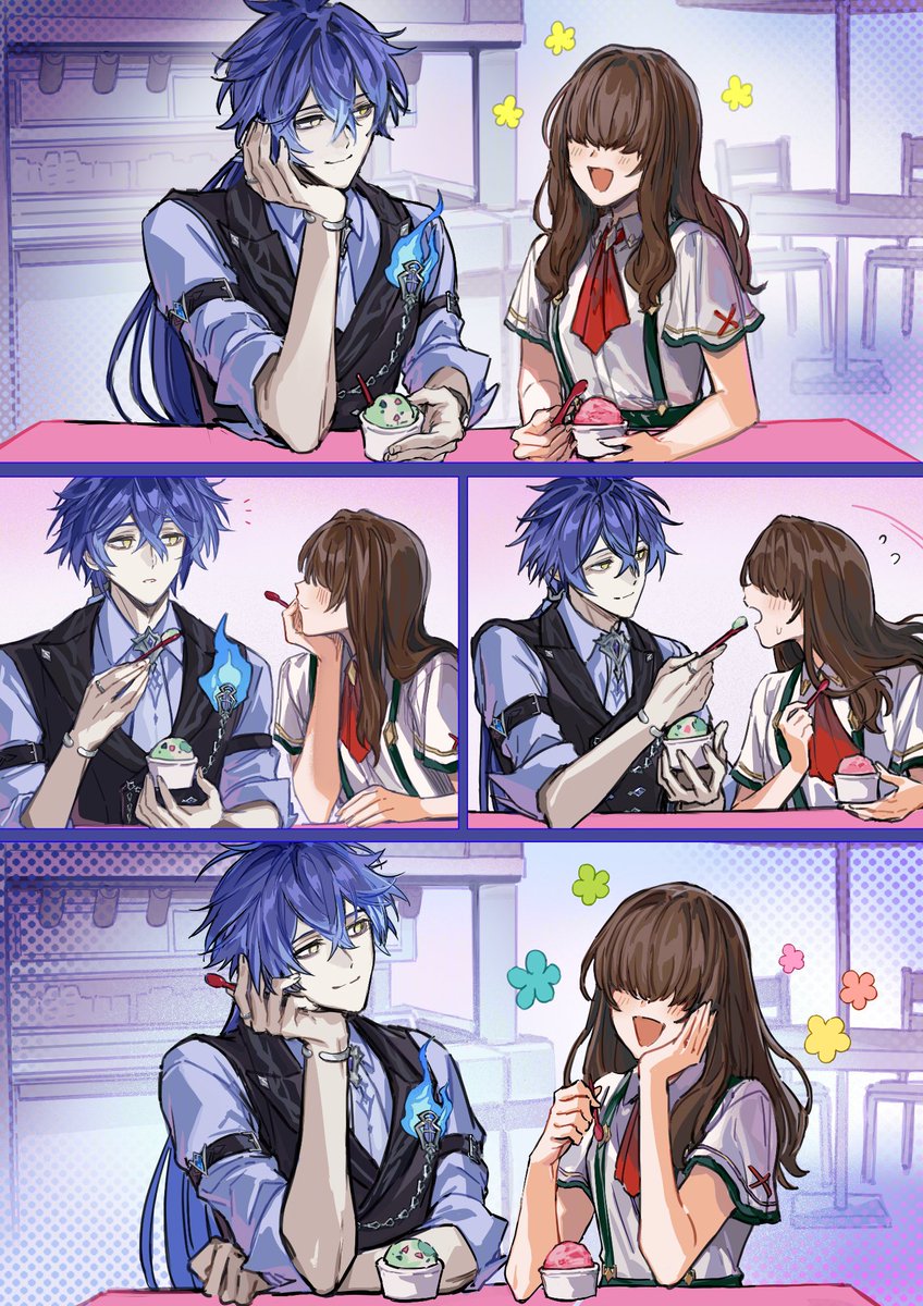 Tahol_dr's tweet photo. ンズさんと3⃣1⃣🍨デート
⚠️微現パロ風
⚠️🌸の容姿あり
漫画はとうもろこしさんからの頂き物です
#gnsn夢 https://t.co/aKDidqYZWv