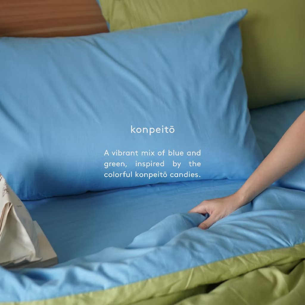 Oceanofinds's tweet photo. JATUH CINTA BNGTT SAMA SPREI &amp; BED COVER INI. 

Combo warnanya cantik bngttt
Strawberry Matcha, Lemon blueberry 
Sky nature 🩵💚 bahannya 100% japanese cotton. Tidur makin nyaman &amp; nyenyak krn pake sprei &amp; bed cover ini🥺🫶 https://t.co/f9gZaUbxTa