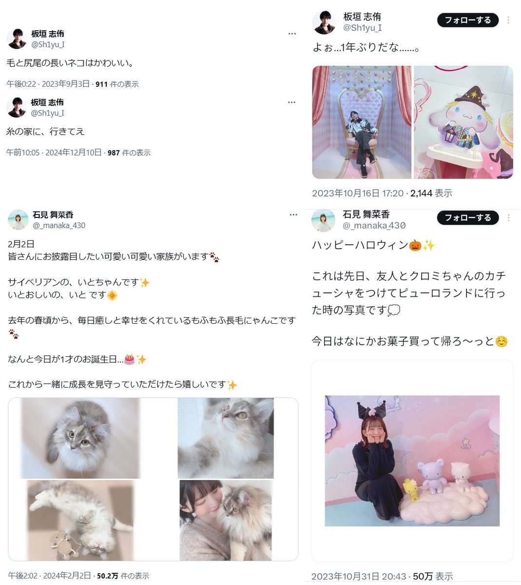 6666_DOLL's tweet photo. 本日8月16日に開催された『【推しの子】ファン感謝祭2026』において、Final Seasonのティザービジュアルが公開されました。このイベントには主要キャストがほぼ勢揃いしていたものの、3月18日の事前発表通り、石見舞菜香さんの出演は見合わせとなりました。
しかし、他作品を見渡せば、石見さんの不在はこの1イベントに留まりません。6月7日の『LV999の村人』先行上映会、6月20日の映画『傘少女』舞台挨拶、そして6月29日の『鬼の花嫁』先行上映会を最後に、石見舞菜香さんのイベント出演スケジュールは完全に途絶えています。次に確認できる出演予定は10月10日の朗読劇『らくだい魔女とはつこいの君』であり、6月30日から10月9日に至る102日間、彼女は一切ファンの前に姿を現さないことになります。

この3ヶ月以上に及ぶ空白期間においては、『ふつつかな悪女』『ワールドダイスター』『魔都精兵のスレイブ』といった主要出演作の関連イベントでも彼女の出演予定はなく、Eventernoteやイープラス、アニメハック等の各種データベースにおいても、6月29日の次は10月10日まで登録が存在しません。また、メディア展開の不自然さも際立っています。冠ラジオ番組『まなてく』では第78回から第80回にかけて「シャッフルラジオ企画」と銘打ち、本編パーソナリティを他の声優が代行し、本人の出演は各回のOPトークのみに限定されています。さらに個人のXアカウントにおける7月の投稿数は0件であり、8月以降に動いたのも代行ラジオの企画告知のみ。公開される映像もコメント動画や事前収録の特番ばかりで、リアルタイムの生放送への出演は確認されていません。

これほど徹底して3ヶ月以上もの間、表舞台や生放送から姿を消し、ラジオの本編すら他人に預ける状態にありながら、公式からは活動制限の声明も理由説明も一切されない。この説明なき空白期間を前にしたとき、我々の脳裏にはどうしてもあの声優の姿がフラッシュバックしてしまいます。我々はつい最近、結婚というゴールインの直前まで熱心なファンから限界まで搾り取り、本業の音声収録すら放り出して表舞台から姿を消した最悪のケースを目撃しているからです。そう、完璧に嘘つきなアイドル声優(人妻)──楠木ともりです。

楠木ともりは結婚報告文において、「お仕事は今までと変わらず向き合い、誠心誠意取り組んでまいります」等と上っ面だけの言葉を並べ立てました。しかしその舌の根も乾かぬうちに、彼女は事前の告知も説明も一切行わないまま、3ヶ月もの長期休業へ突入したのです。今回の石見さんと同様に、『チェンソーマン』等の複数作品のイベントでは、他のメインキャストが揃って登壇するなか彼女ただ1人が欠席しました。さらに『プロジェクトセカイ』においては、担当キャラクターの新規ピックアップや新規ストーリーが音声未実装のまま公開される事態を引き起こしています。休業直前のソロライブでは2時間にわたって元気に歌唱し跳ね回っていた事実から、健康上の問題があったとは到底考えられず、各作品のファンは疑心暗鬼に陥っていました。

ファンが彼女の身を案じていたその裏で、復帰後の個人ラジオにおいて、彼女はこの3ヶ月の休業を単なる「充電期間でした」と事後報告し、運転免許の取得や友人との遊びを謳歌していた日々を嬉々として語りました。あろうことか、当初は休んでいる事実すらバレない想定で、そのまま隠し通すつもりだったことまで明かしたのです。その期間、オスの子種を幾度となく充電され続けていたことは想像に難くなく、ファンも推しの子がいつできるかヒヤヒヤしていたのは言うまでもありません。そのような充電を優先して各所に実害を出しながら、復帰後には謝罪の言葉を一切口にすることなく、結婚の話題を封印し、薬指のリングも外して何事もなかったかのようにアイドル売りを再開しました。

プロとしての責任を投げ出した彼女に、市場は無慈悲な数字を突きつけました。かつて野外ライブで3000人もの観客を動員していた集客力は完全に消え失せ、現在では約300席のビルボードライブが定員割れを起こしています。今月開催されたサイン会では、ライブBDを定価のままサイン商法で売り出したにもかかわらず、全国から集まった応募者はわずか51人という目を疑うような有様でした。動員・売上の暴落と運営の杜撰な対応からも、アーティスト楠木ともりFinal Seasonはすぐそこまで迫っています。

結婚直前まで、楠木ともりは熱狂的なファンをターゲットにしたアイドル売りを展開し、高額で珍妙なグッズをサイン商法等で大量に売りつける集金手法を実践していました。何を聞かれてものらりくらりと誤魔化し、実家暮らしのぼっち陰キャを演じていたその裏側。他の声優たちが一生懸命に役作りに励んでいた3ヶ月間、彼女は子作りだけに励んでいたのかもしれない。ファンが身を削って応援している間も、交際10年以上の相手からミルクを注がれ続け、好きすぎてメスと化していたのかもしれない。長年の付き合いだから純愛だと囃し立てる野次馬も存在しますが、これほど不義理を重ねた今でも未練がましくアイドル売りを続けている以上、決してイイじゃんで済まされる話ではないのです。