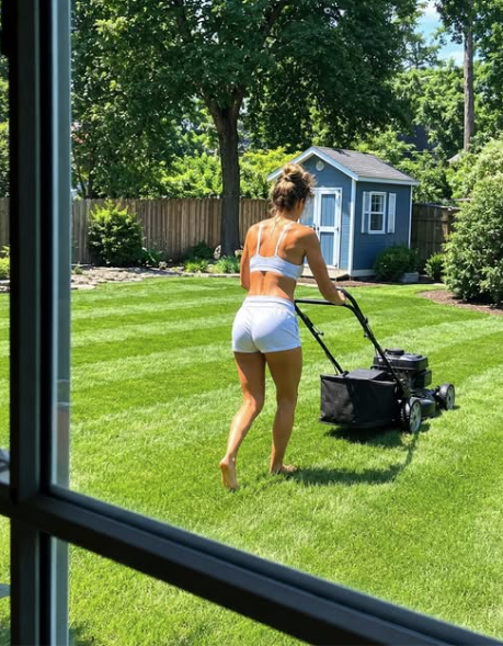 BuiltbySara's tweet photo. I mow my lawn like this, am I wrong?

The same men that say this is inappropriate wear for mowing your lawn, are the same ones that run around without a shirt on. Or women who have let themselves go. 

It's 100 degrees where I live. 

I live in America, do you go to the pool? Should women be in burkas or whatever they are called?
