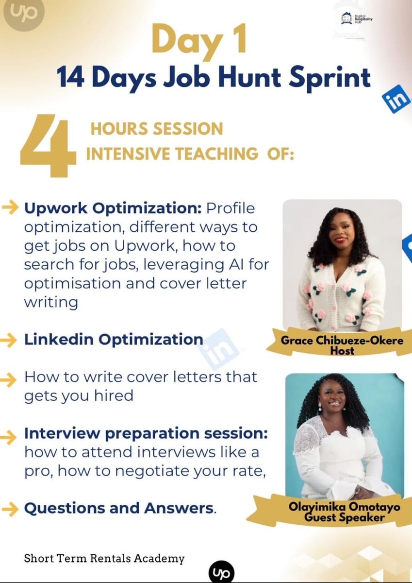 Hanabelle08's tweet photo. I started a 14 days job hunt sprint 

Day 1 was about improving my LinkedIn &amp; Upwork profiles, finding the right opportunities, and learning to apply more strategically.

Biggest lesson: It’s not about applying more, but positioning yourself better. https://t.co/Y60HcXaJJE