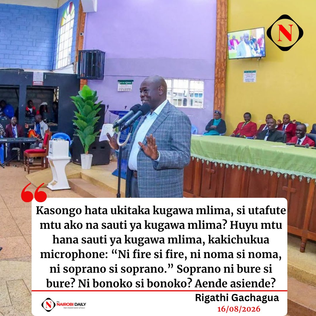 _NairobiDaily's tweet photo. Kasongo hata ukitaka kugawa mlima, si utafute mtu ako na sauti ya kugawa mlima? - Gachagua https://t.co/Fx5CVHpbwg