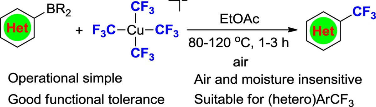elvahupin's tweet photo. Direct Trifluoromethylation of (Hetero)Aryl Boron Derivatives with nBu4N+[Cu(CF3)4]- in Air

https://t.co/666BDptFI4 https://t.co/hv4Y3pjuvx