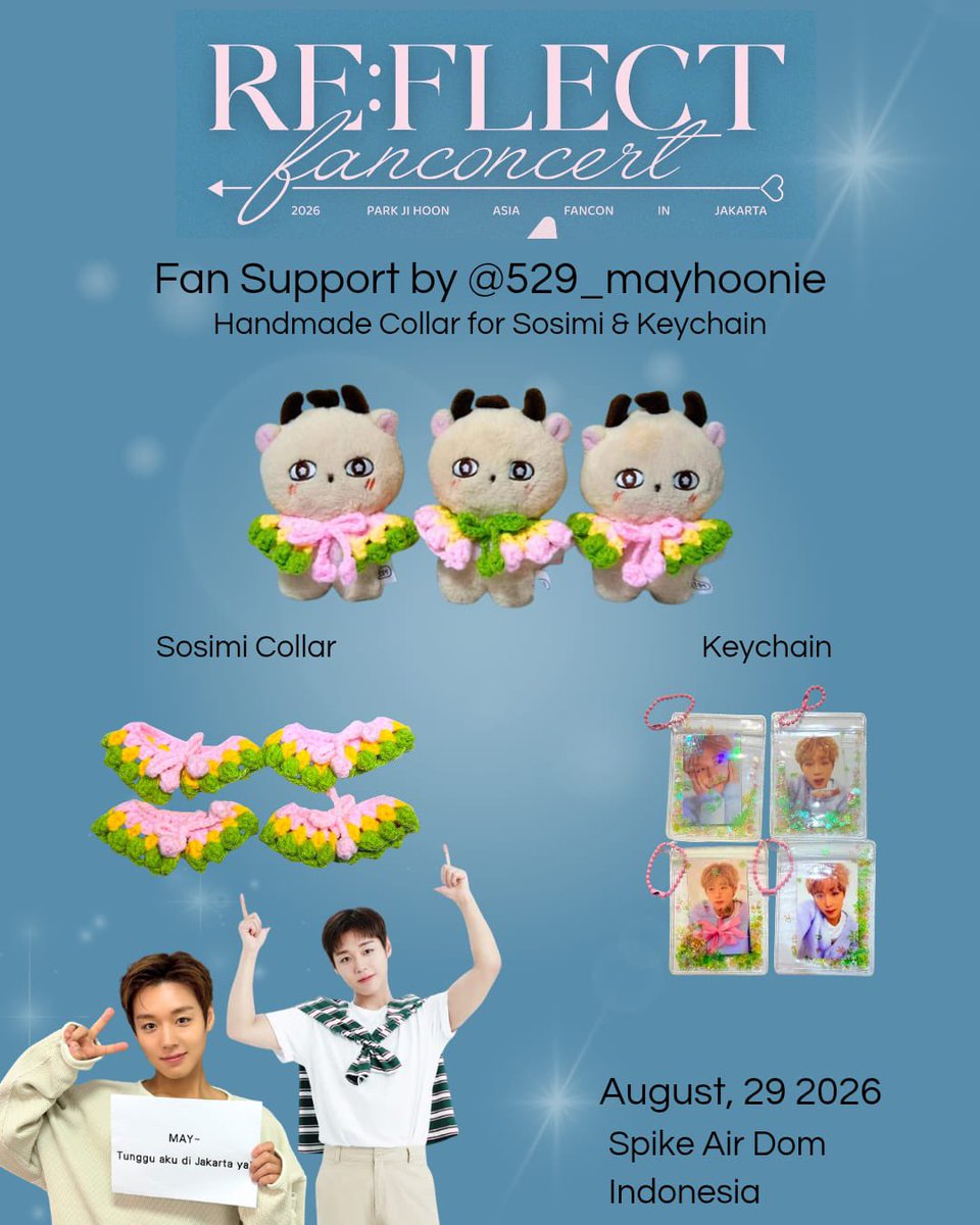 529_mayhoonie's tweet photo. PARK JIHOON RE:FLECT IN JAKARTA, FREEBIES BY @529_mayhoonie

📅 August 29, 2026
📍 Spike Air Dome, Jakarta, Indonesia

How to get?
💚 Find me and say "hi👋🏻"
💛 Don't sell or throw away
💖 RT will be appreciated

⚠️Limited quantity

See You.

#parkjihoon #박지훈 #ReflectinJakarta https://t.co/GmUuOosKaL